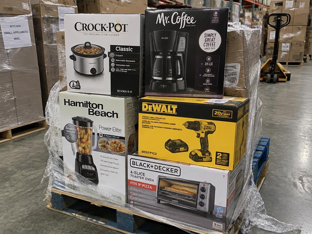 Mixed Appliance & Tool Pallet β Hamilton Beach, DeLonghi, Crockpot & DeWalt β Single Pallet
